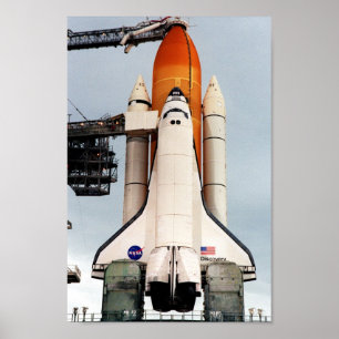 Space Shuttle Discovery Ready for Launch (STS-103) ポスター