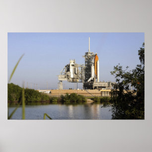 Space Shuttle Discovery sits ready ポスター