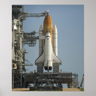 Space Shuttle Discovery sits ready ポスター