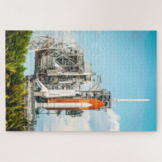 Space Shuttle Endeavour On Launch Pad Photo ジグソーパズル (横)