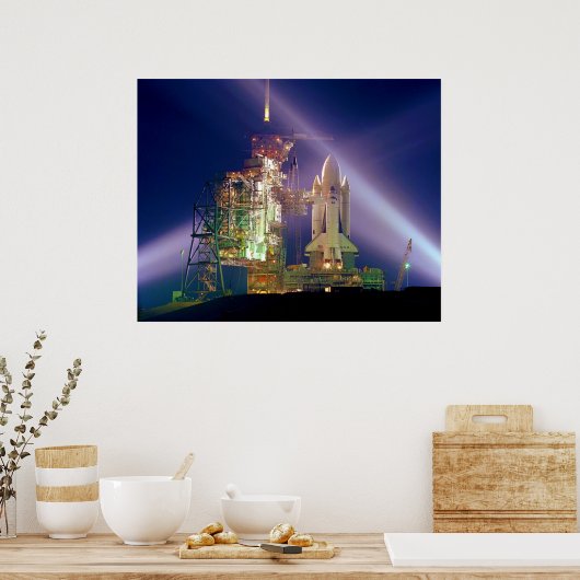 Space Shuttle Mission STS-1 Launch Pad A ポスター (キッチン)