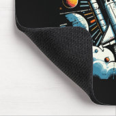 Space Shuttle Sun Planets Rocket Galaxy Boys Kids マウスパッド (コーナー)