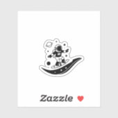 “Space Surfer – Minimalist Astronaut Cosmic Ride シール (シート)