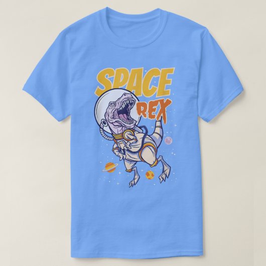 Space T-Rex Astronaut T-Rex Dinosaur Space Kids Bo Tシャツ (デザイン正面)