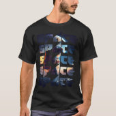 Space Text Solar System Galactic Astro Space Enthu Tシャツ (正面)