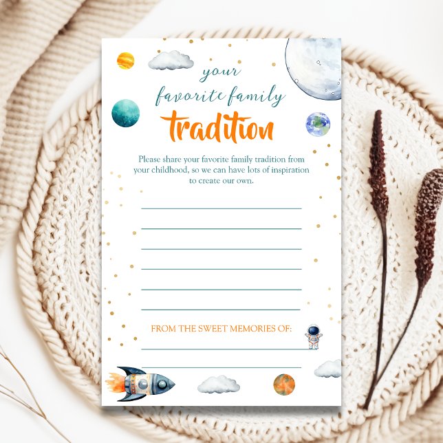 Space Theme Family Tradition Advice Baby Shower (クリエイターアップロード済み)