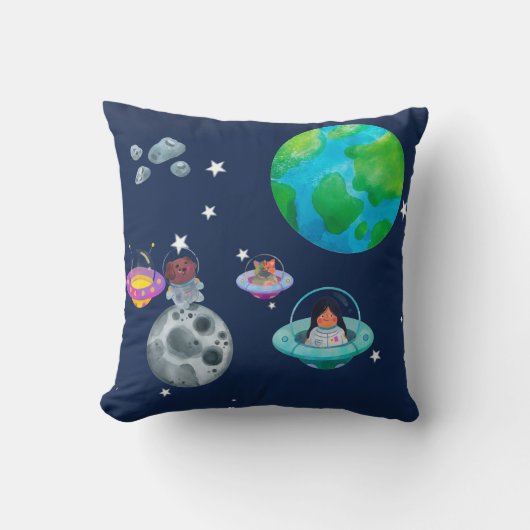 Space theme for children's room. クッション (正面)