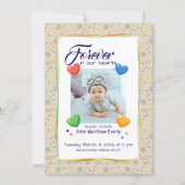 Space‑Themed 1-Photo Memorial Program 招待状 (正面)