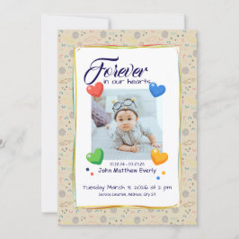 Space‑Themed 1-Photo Memorial Program 招待状