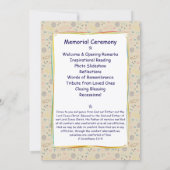 Space‑Themed 1-Photo Memorial Program 招待状 (裏面)