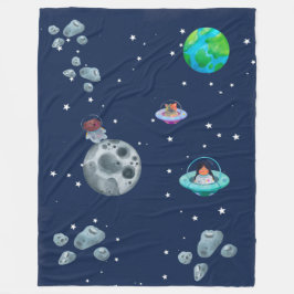 Space themed blanket. フリースブランケット