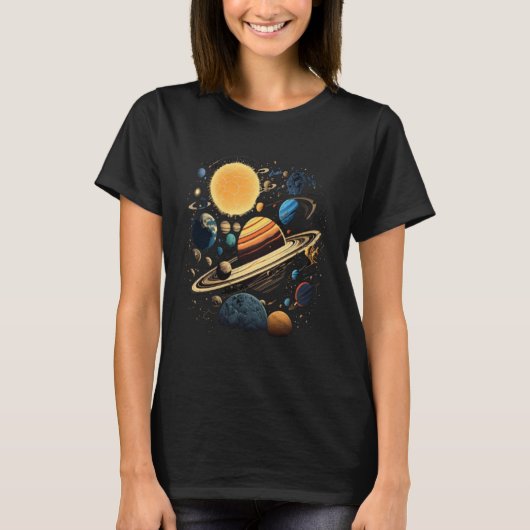 Space UFO Alien Spaceship Astronomy Extraterrestri Tシャツ (正面)