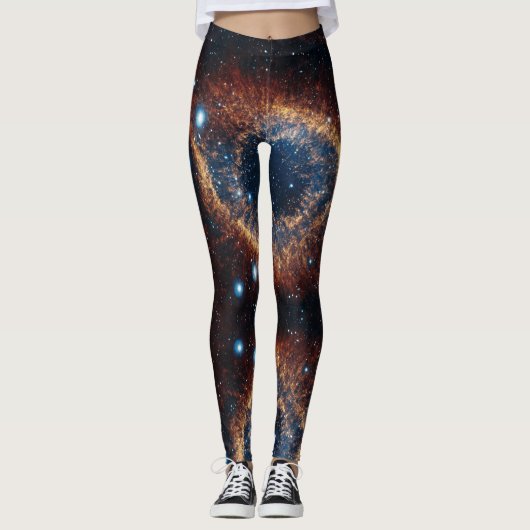 Space Universe Helix Nebula - Power Yoga Leggings レギンス (正面)