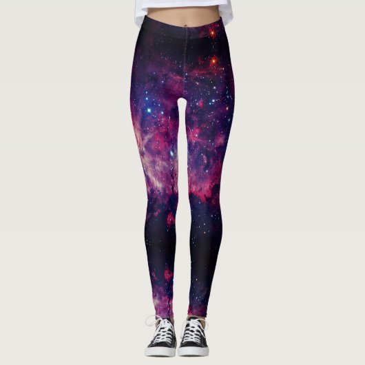 Space Universe - Power Yoga Leggings レギンス (正面)
