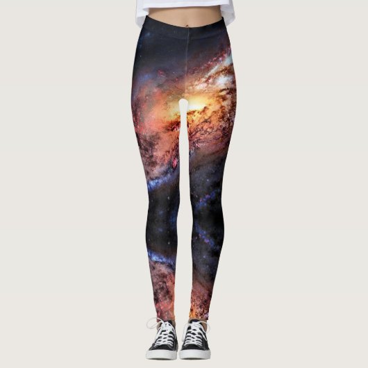 Space Universe - Power Yoga Leggings レギンス (正面)