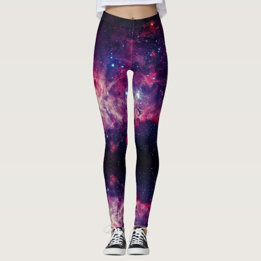 Space Universe - Power Yoga Leggings レギンス (正面)