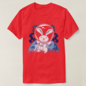 Space Universe Rabbit Animal Lover Science Bunny A Tシャツ (デザイン正面)