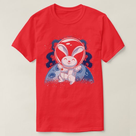 Space Universe Rabbit Animal Lover Science Bunny A Tシャツ (デザイン正面)