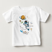 Space vector t shirt design and baby tends |  ベビーTシャツ (正面)
