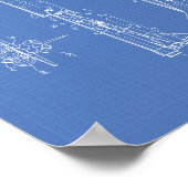 Space Vehicle 1975 Patent Art Blueprint ポスター (角)