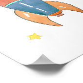 Space wall decor, Rocket print ポスター (角)