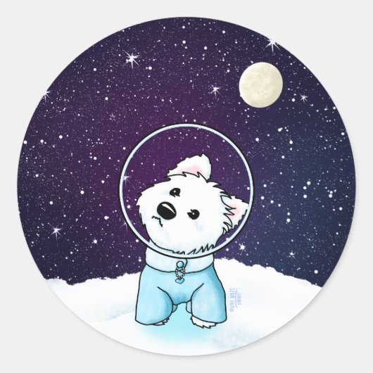 Space Westie ラウンドシール (正面)