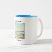 Space X Rocket Launch, Vandenburg, California ツートーンマグカップ (正面右)