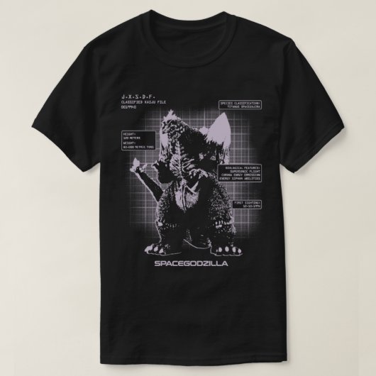 SPACEGODZILLA Kaijuファイル Tシャツ (デザイン正面)