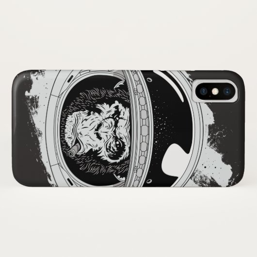 Spacemonkey白黒 Case-Mate iPhoneケース (裏面(横))