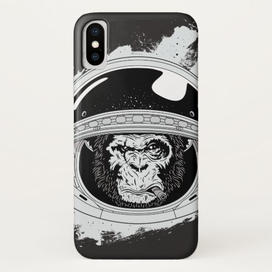 Spacemonkey白黒 Case-Mate iPhoneケース (裏面)