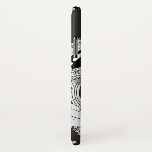 Spacemonkey白黒 Case-Mate iPhoneケース (裏面/右)