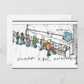 Spaceport KARL、Artist's concept sketch the ポストカード (正面/裏面)