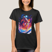 Spacer surfing the waves of an alien planet hangin tシャツ (正面)