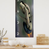 SpaceShip成長率グラフ ポスター (キッチン)