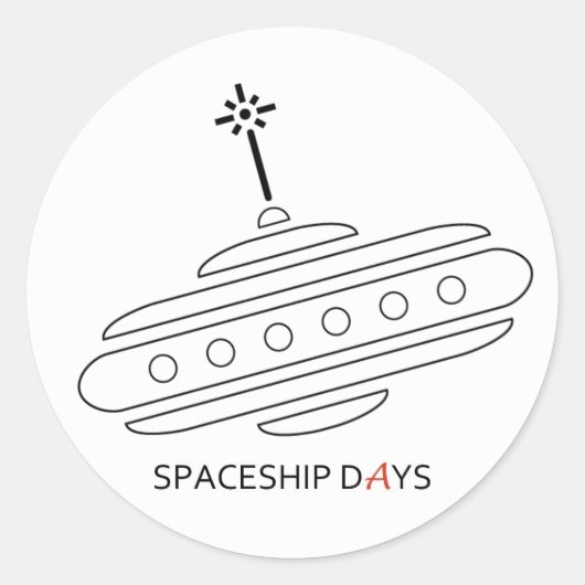 SPACESHIP日 ラウンドシール (正面)