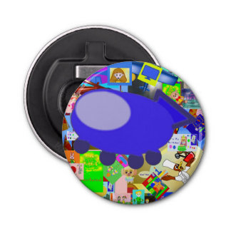 Spaceship Button Bottle Opener 栓抜き