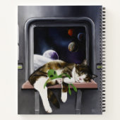 Spaceship Cat Sci-Fiかわいい ノートブック (裏面)
