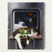 Spaceship Cat Sci-Fiかわいい プランナー手帳 (裏面)