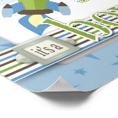 Spaceship & Starsベビーシャワーバナー ポスター (角)