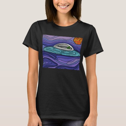 Spaceship UFO Alien UAP paranormal Tシャツ (正面)