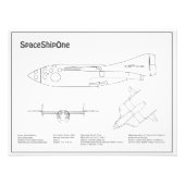 SpaceShipOne – 飛行機の設計図スケッチ計画BD フォトプリント (正面)