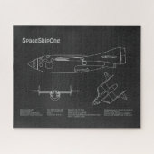 SpaceShipOne – 飛行機の設計図スケッチ計画PD ジグソーパズル (横)