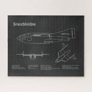 SpaceShipOne – 飛行機の設計図スケッチ計画PD ジグソーパズル