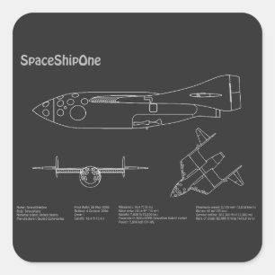 SpaceShipOne – 飛行機の設計図スケッチ計画PD スクエアシール