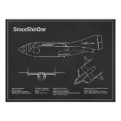 SpaceShipOne – 飛行機の設計図スケッチ計画PD フォトプリント (正面)