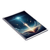 SpaceXロケットが空に打ち上げられる ノートブック (右側)