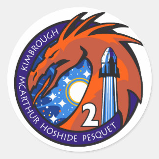 SpaceX Crew-2公式Insigniaロゴ ラウンドシール