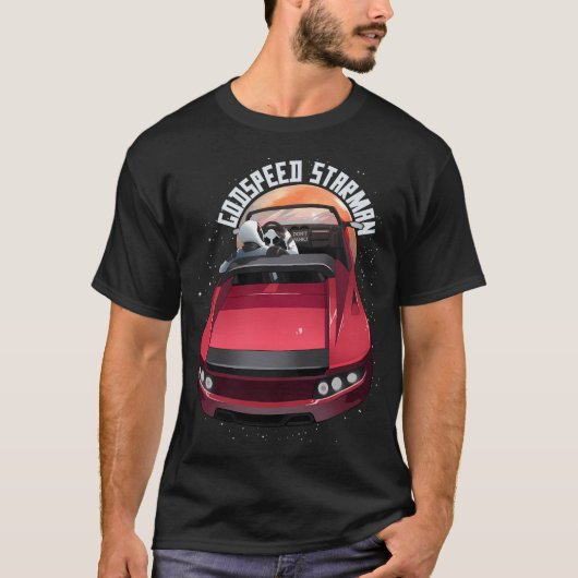 Spacex Starman – パニックしない – Elon Musk Tシャツ (正面)