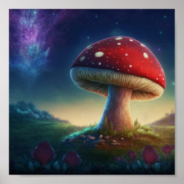 Spacey Amanita Muscaria 8x8ポスター ポスター