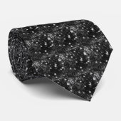 Spacey Gray Splatter On Black Repeat Pattern  ネクタイ (ロール)